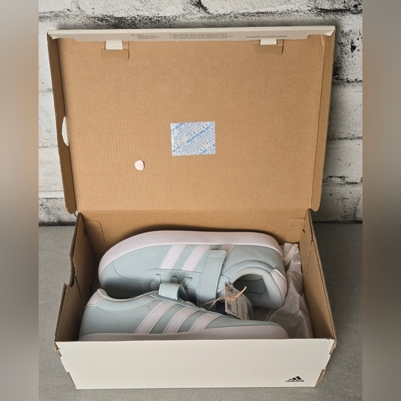 Adidas VL Court 3.0 EL C Kids Light Blue Skate Shoes NWT Size 2.5 - Picture 13 of 15